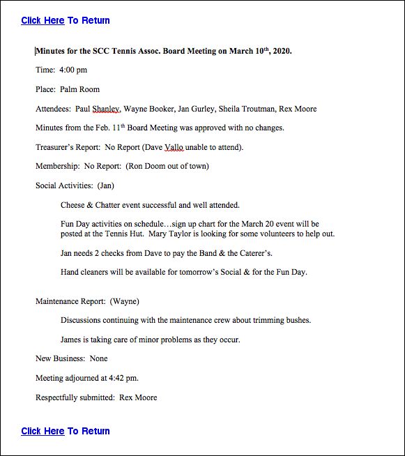 Sun City Center Activities